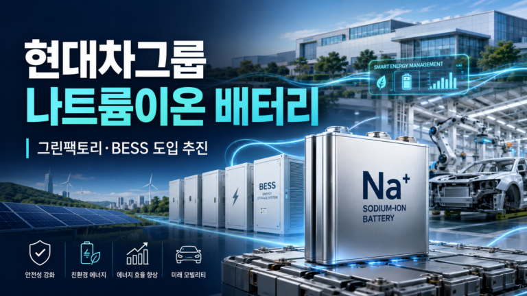 현대차그룹 나트륨이온 배터리 도입 추진, 유니그리드 기술 검증 완료로 BESS 시장 주목