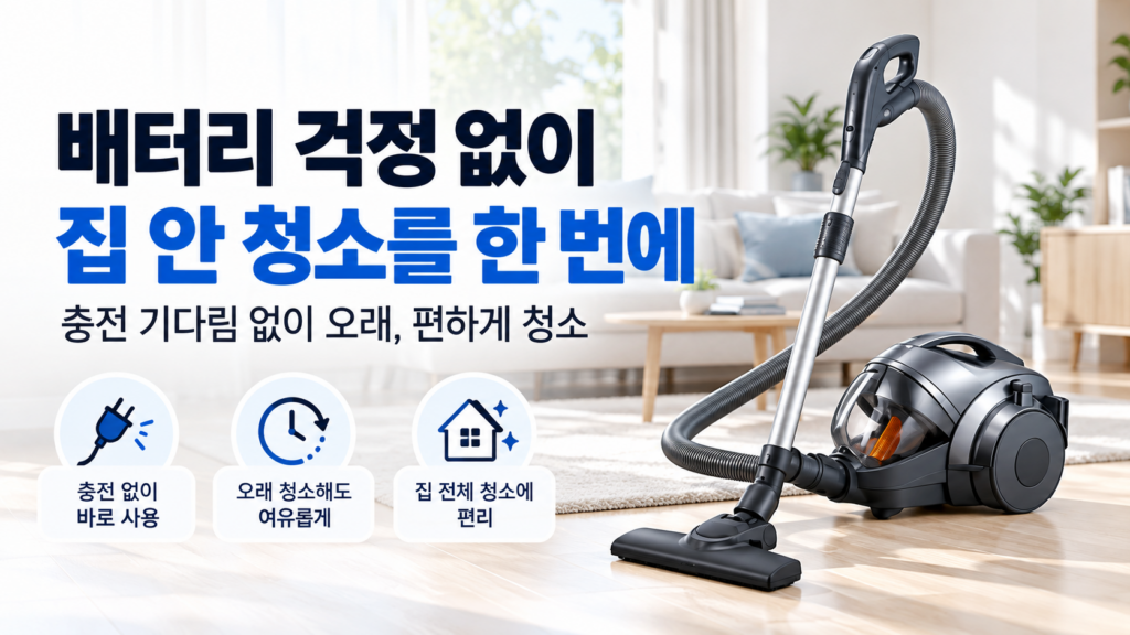 LG 싸이킹 진공청소기 K83IGY, 충전 기다림 없이 집 전체를 한 번에 청소 엘지 유선 제품 이미지