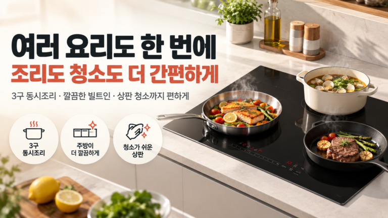 LG 디오스 인덕션 3구 추천 BEI3QEBLOE, 여러 요리를 한 번에 준비가 편한 빌트인 인덕션 추천