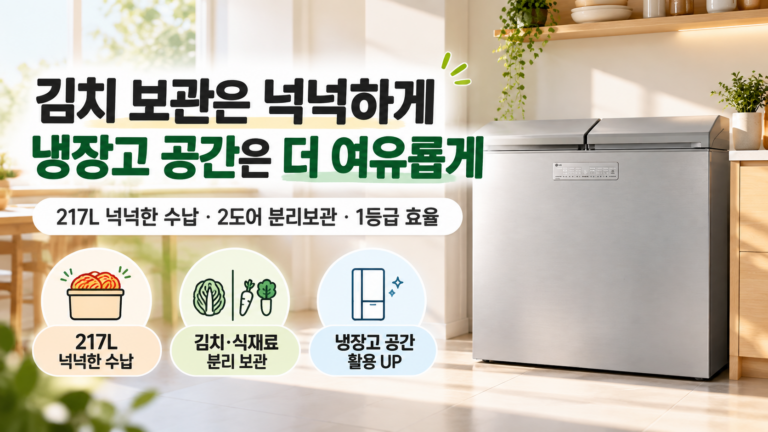 LG 디오스 김치톡톡 뚜껑형 217L K225SS131, 2도어 1등급    김장김치 보관방법 냉장고 공간을 더욱 여유롭게