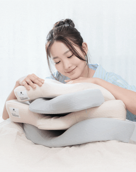 나잠베개 S/L 메모리폼 경추숙베개｜베개를 접어 높이 맞추고 있다면?