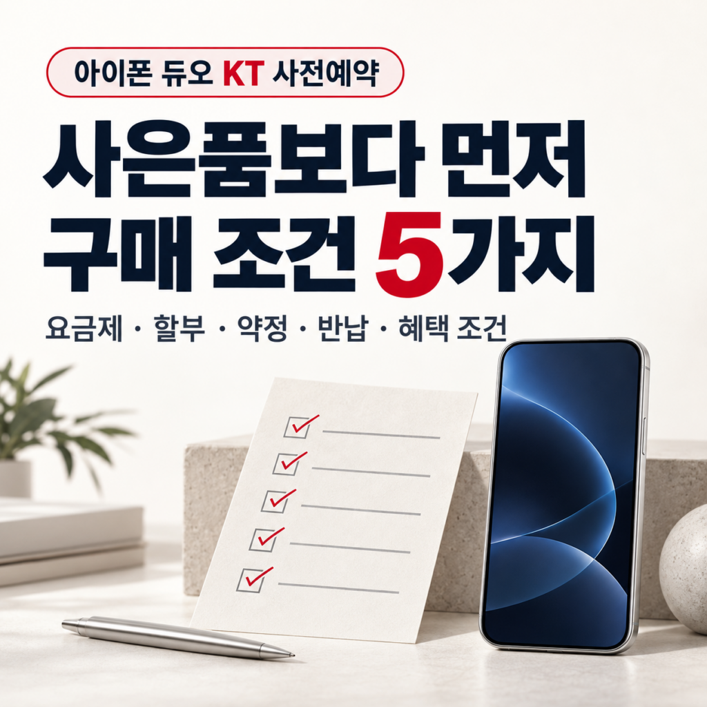 애플 아이폰 듀오 KT 사전예약, 사은품보다 먼저 확인할 구매 조건 5가지 제품 이미지
